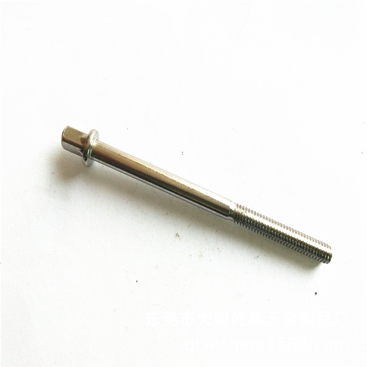 非标冷镦件厂家供应四方头台阶加长销轴  不锈钢304带介子长螺钉