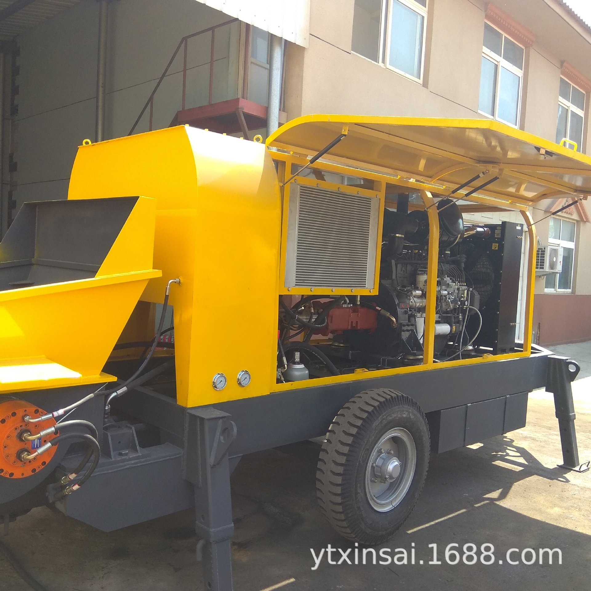 柴油机混泥土输送泵 大颗粒混凝土输送泵 80立方柴油泵 道依茨