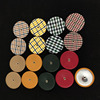 Plaid flat -bottomed cloth buckle rope lattice buckle buckle buckle earrings new bag twist buckle jewelry accessories