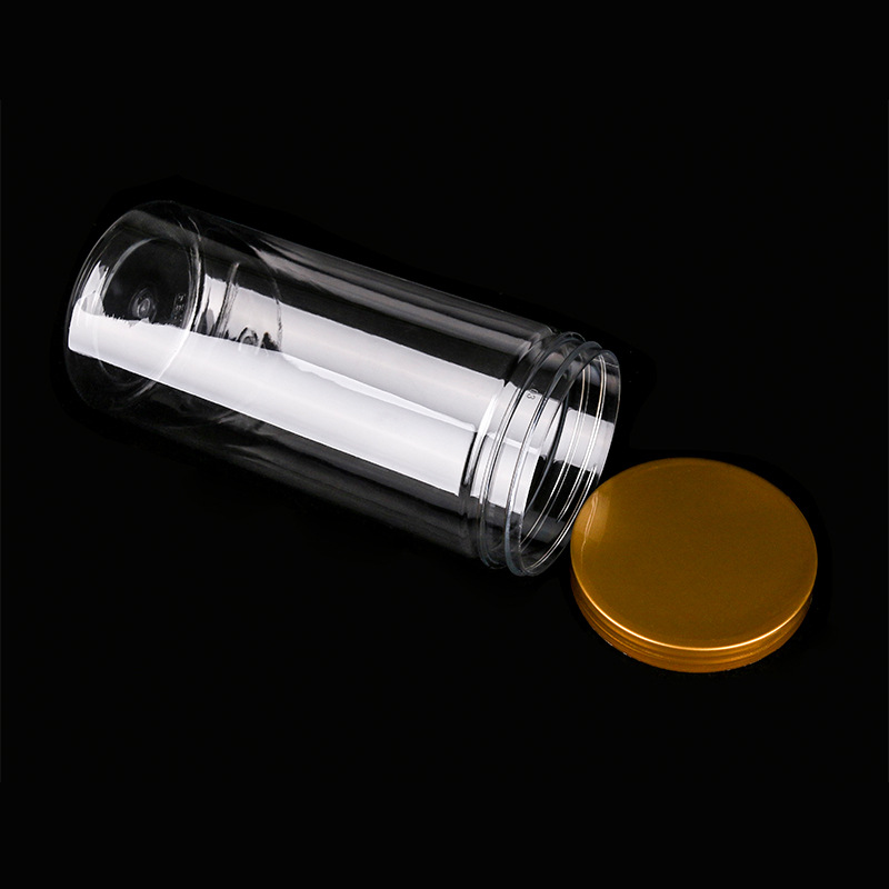 厂家现货铝盖螺口瓶pet透明塑料瓶900ml食品广口瓶多规格8518