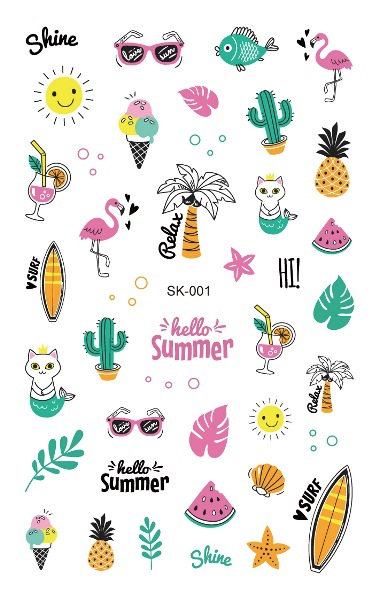 Nuevas pegatinas de unicornio, pegatinas de animales frescas y lindas para uñas, populares en Instagram, pegatinas de arte para uñas impermeables y duraderas, removibles. image 53