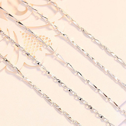 s999 pure silver necklace women's silver chain sterling silver without pendant plated ingot melon seed clavicle chain silver pure chain