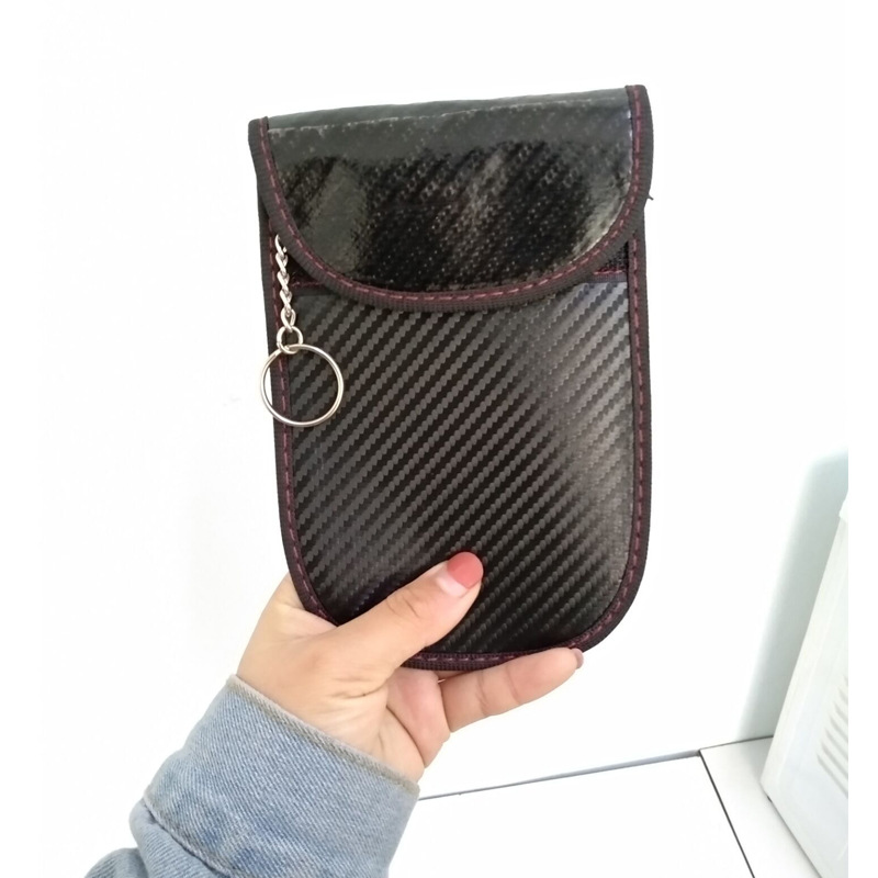 工厂直销亚马逊RFID碳纤维汽车钥匙屏蔽包防盗防扫描钥匙套