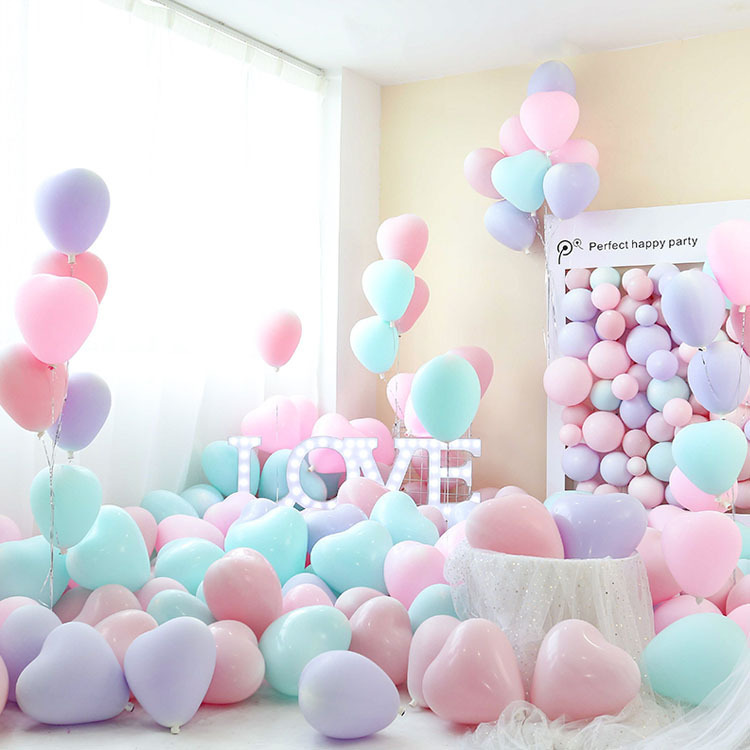 Mignon Sucré Forme De Cœur Émulsion Fête Date D'anniversaire Festival Ballons display picture 1