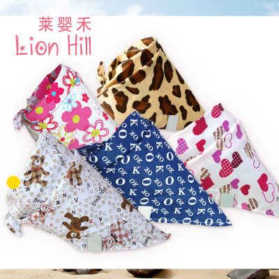 厂家直销全棉三角巾 婴儿口水巾口水围嘴精致卷边三角口水巾特价|ru