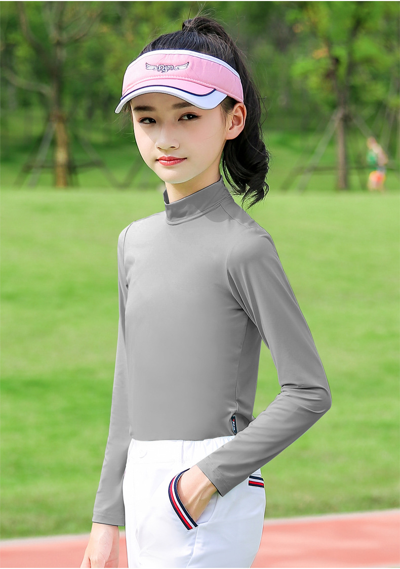 Set áo quần chống nắng mùa hè cho bé gái chất lụa băng thoáng khí — YF137 màu xanh lam, YF137 màu hồng, YF137 màu trắng, YF137 màu xám chi tiết 17