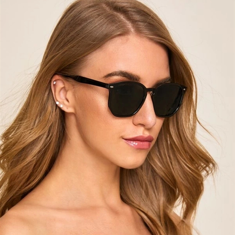 Gafas de Sol de Marco retro de moda transfronteriza gafas de sol de satén poligonal de hombres y mujeres