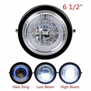 Retro motorcycle Prince headlight Harley 7 inch headlight angel ring steering headlight assembly with bracket