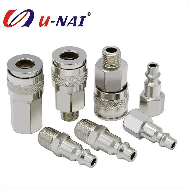 1/4"NPT美式内牙插心定制气动工具流量 气动元件铁制气动接头批发