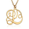 Necklace with letters, metal accessory, wholesale, suitable for import, internet celebrity