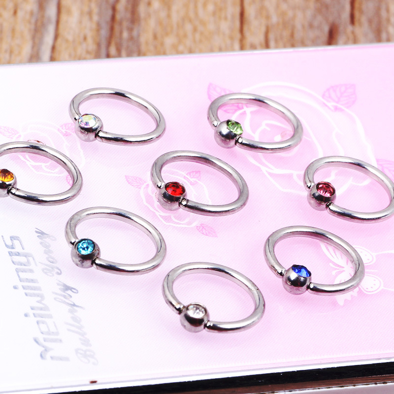 Labret piercing jewelry detail image