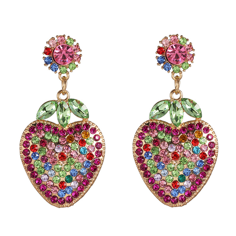 52768 Croix-frontière 2019 Nouvelle Fraise Boucles D'oreilles Trois-dimensions Coréenne Style Emulational Fruits Boucles D'oreilles Mousson D'été Accessoires display picture 7