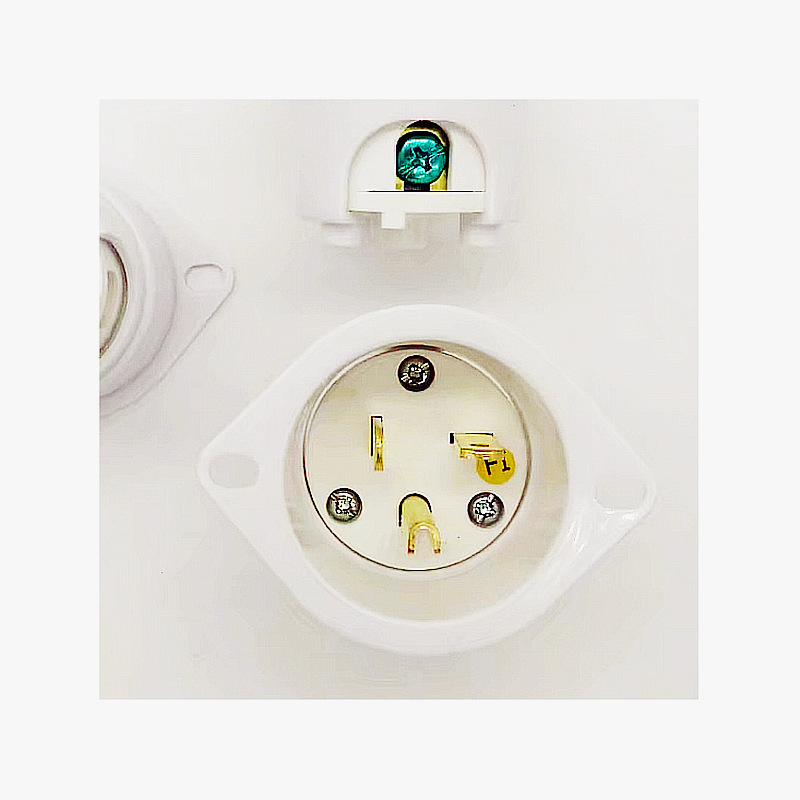 NEMA 6-20台湾LKEW电源插头LK7620PFI 两极美式嵌入插头法兰安装