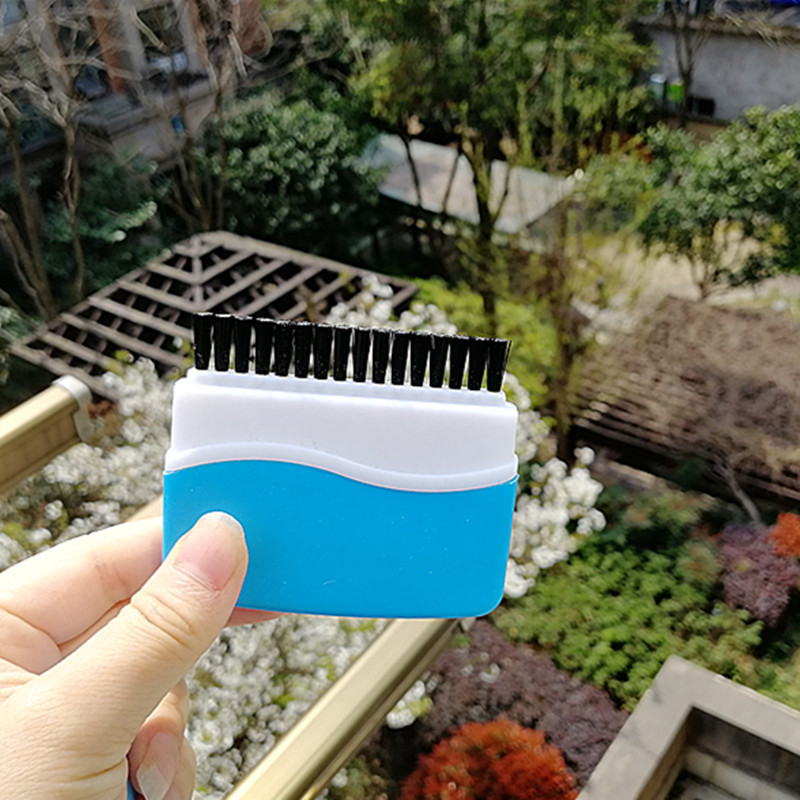 Double cover dual-purpose cleaning brush PP hard hair brush flannel screen lens brush keyboard brush small gap cleaning supplies