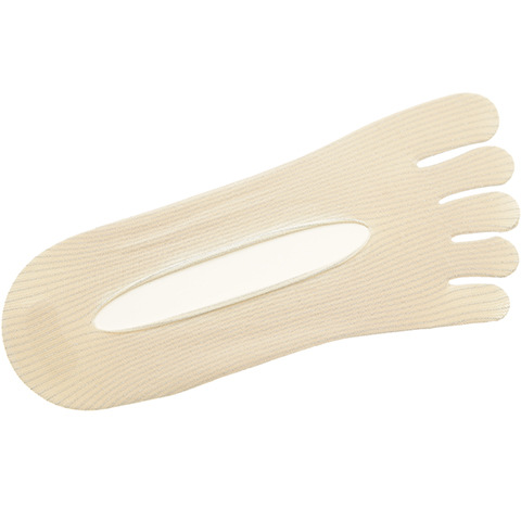 Medias de cinco dedos de yoga japonés hueco de las mujeres de verano de seda de hielo transpirable ultra delgado de silicona antideslizante calcetines de mujer calcetines de tobillo