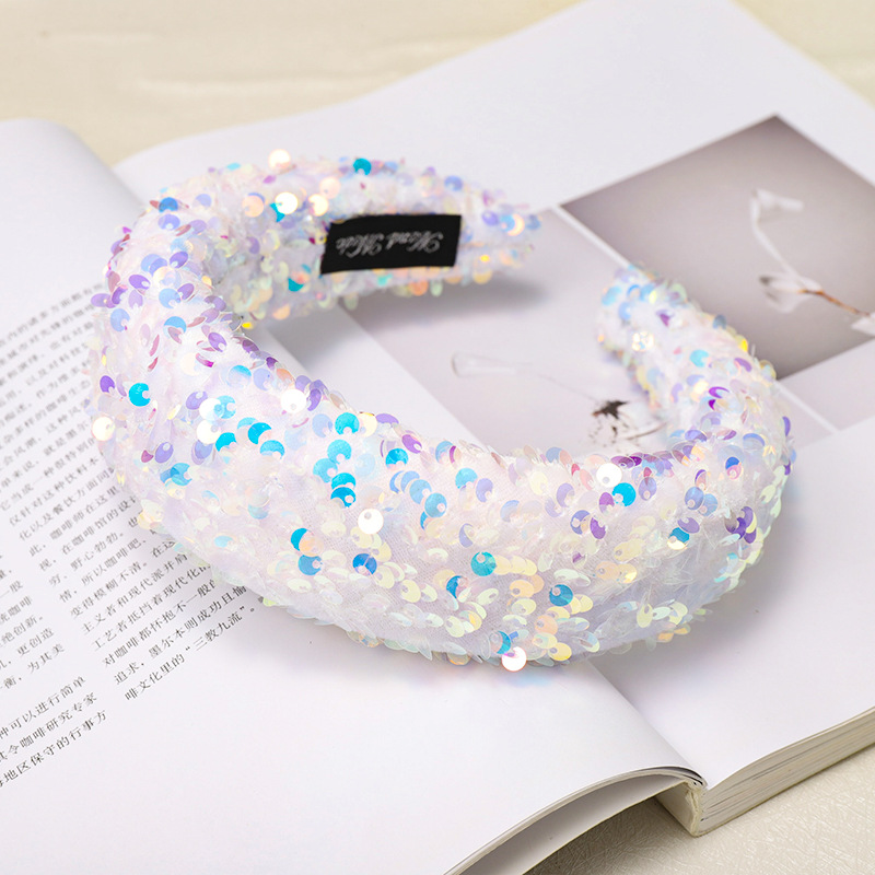 The New Boutique Hair Hoop High-grade Fabric Super Shiny Film Headband Hairpin display picture 8