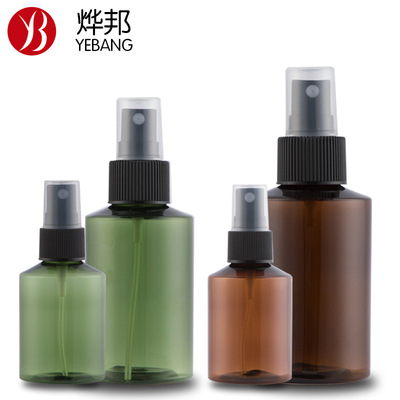 50毫升100 150 200ml喷雾瓶斜肩墨绿PET 棕色咖啡瓶 爽肤水细雾瓶