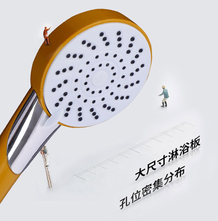 Hand-held ABS silicone showerhead, shower head, T-set for bathing and shower, wall-mounted Specification drawing