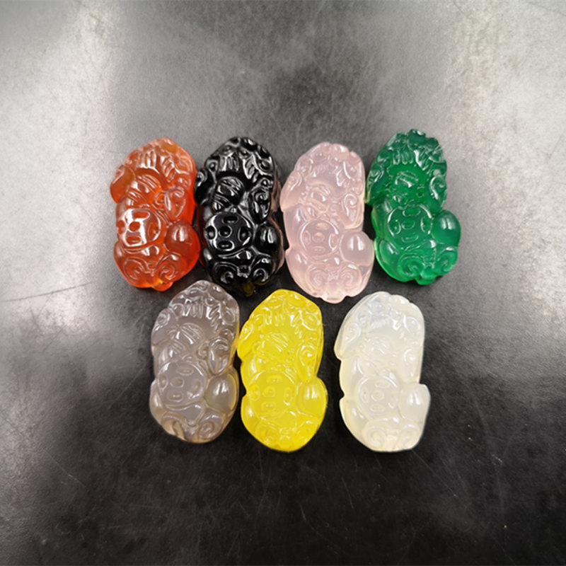 Onyx agate pendant white jade