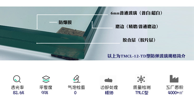 12mm防弹玻璃结构