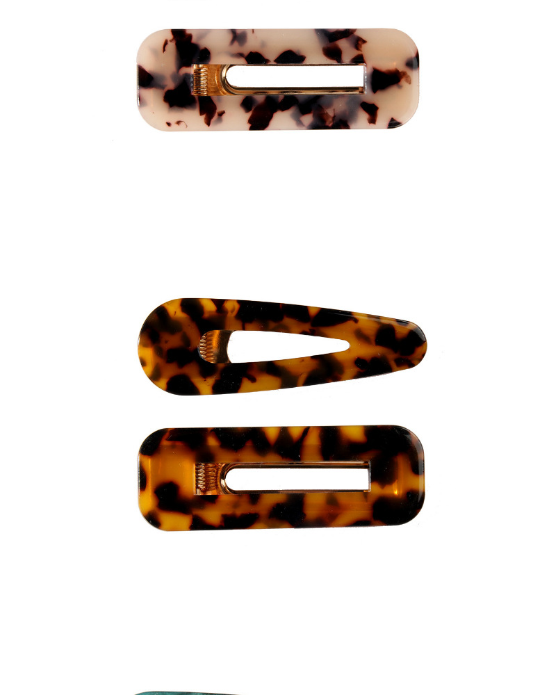 28g Weight No Inlaid Inlay Material Headwear Classification Festival Occasion Synthetics Material Geometric Pattern Women'S Gender Plating Design Fashion Style Multicolor Color Colorful Geometric-shaped Hollow Out Two-piece Hair Clip Set 5