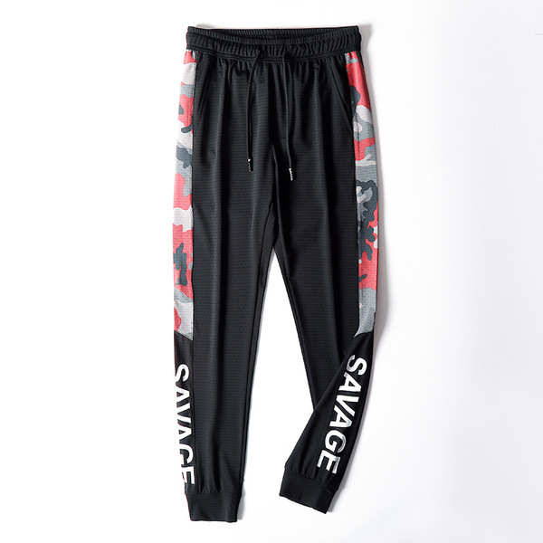 Summer camouflage silk quick dry thin breathable trousers