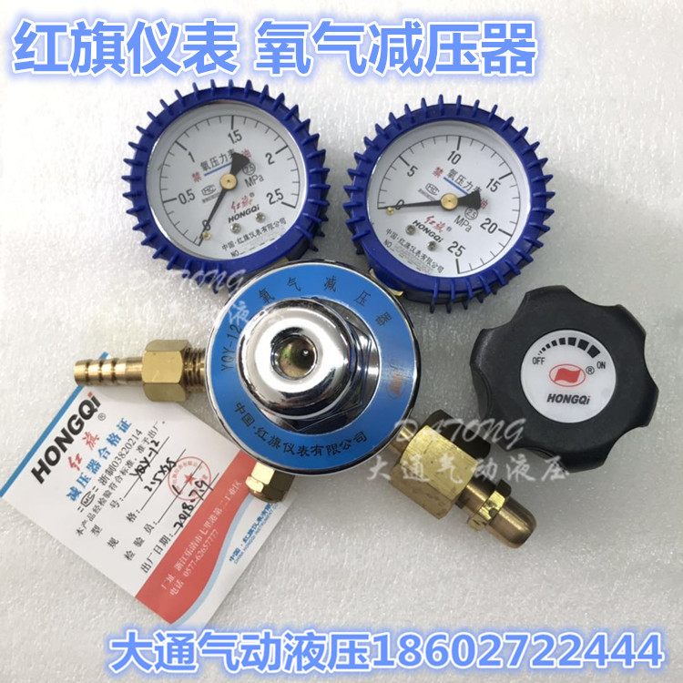 氧气减压器YQY-06/07/08 氧气减压阀调压稳调节器压力表 红旗仪表