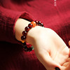 Organic bracelet, turquoise red fashionable natural ore suitable for men and women, city style