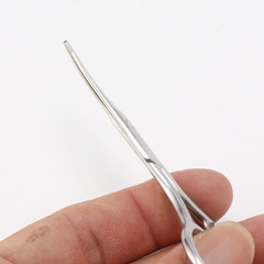 Stainless steel nose hair trimmer round head elbow beauty eyebrow trimmer beard trimmer eyebrow scissors
