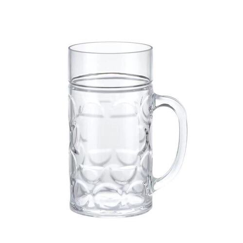Large Capacity 1 Liter Plastic PS Beer Cup Transparent with Handle Thickened Beer Glass Pineapple Cup Beverage Juice Cup