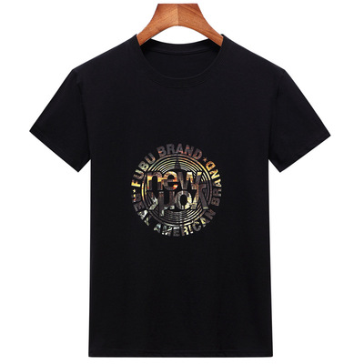 轩韬 夏季男士短袖t恤打底衫纯棉修身半袖圆领印花体恤潮一件代发|ms