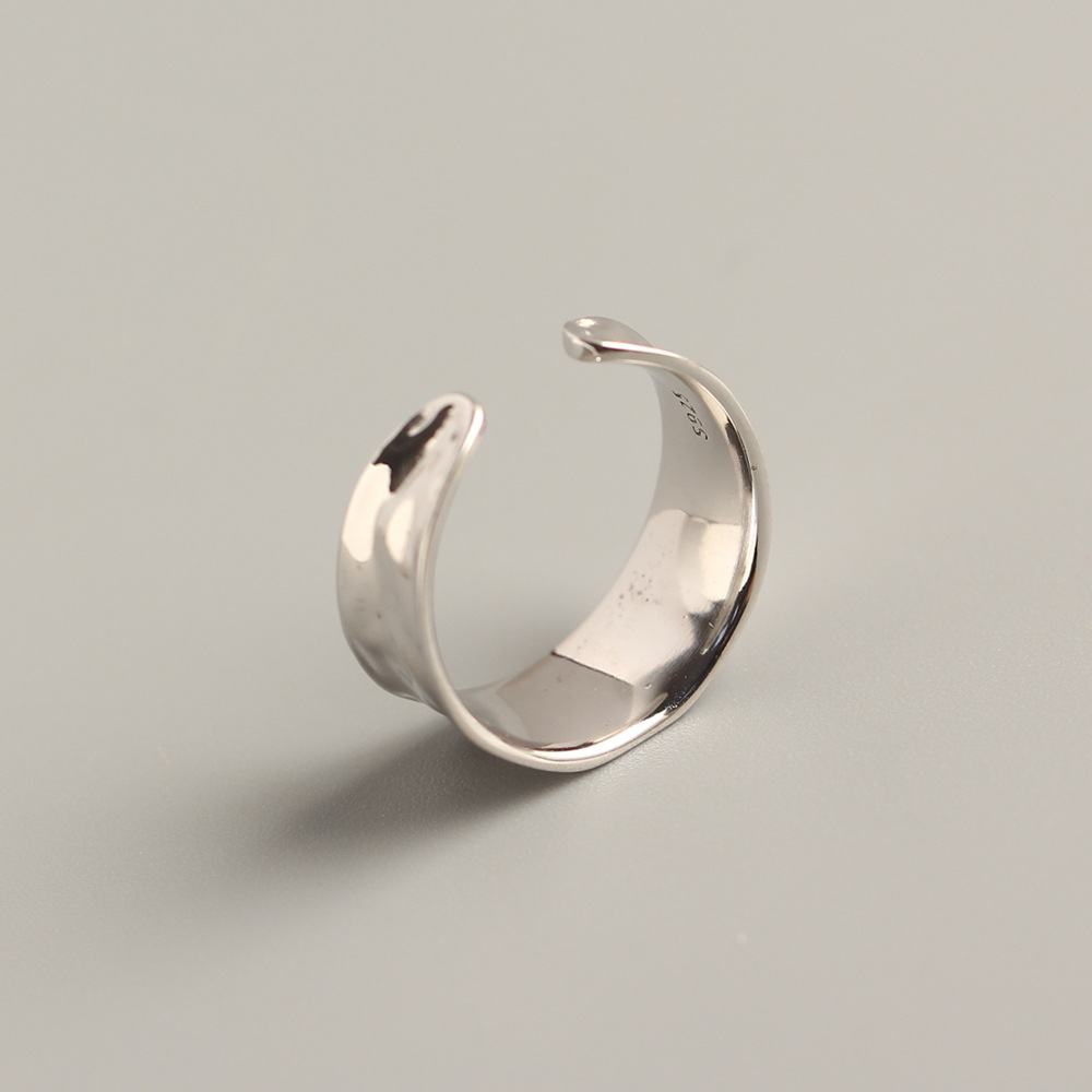 Daily Occasion 925 Sterling Silver Open Ring Geometric