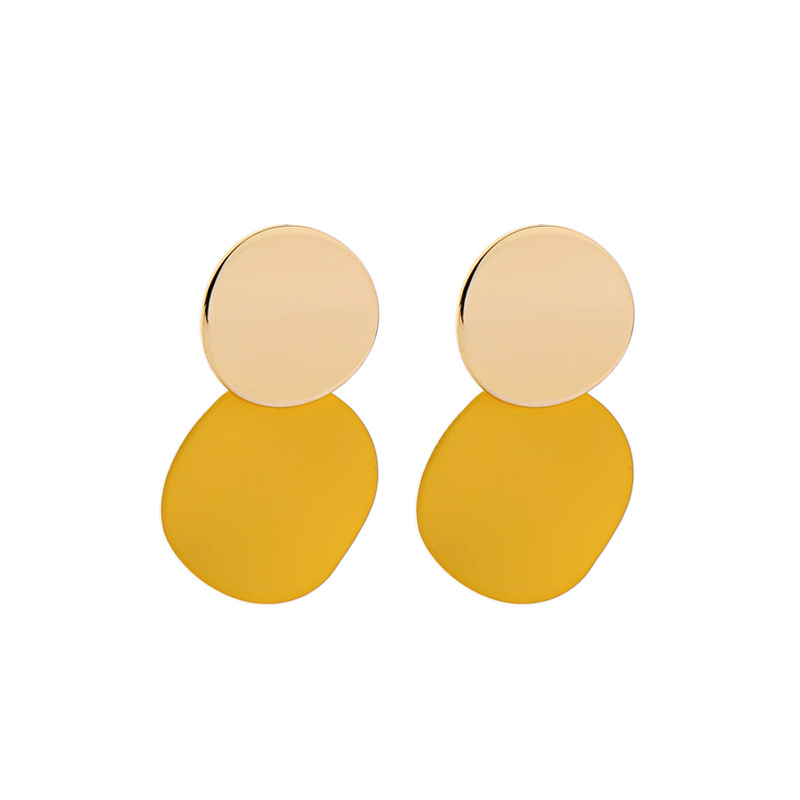 Korean Version Of S925 Silver Pin Earrings Fashion Contrast Color Earrings Drip Oil Earrings display picture 9