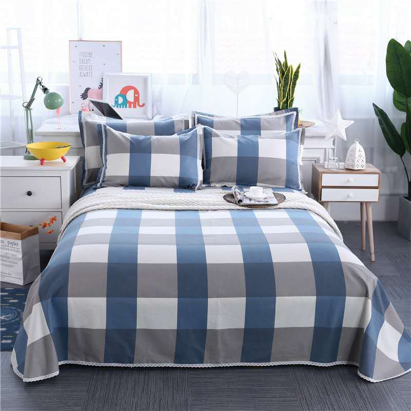 无印风纯棉凉席三件套 良品老粗布夏季席子 微商一件代发 可机洗