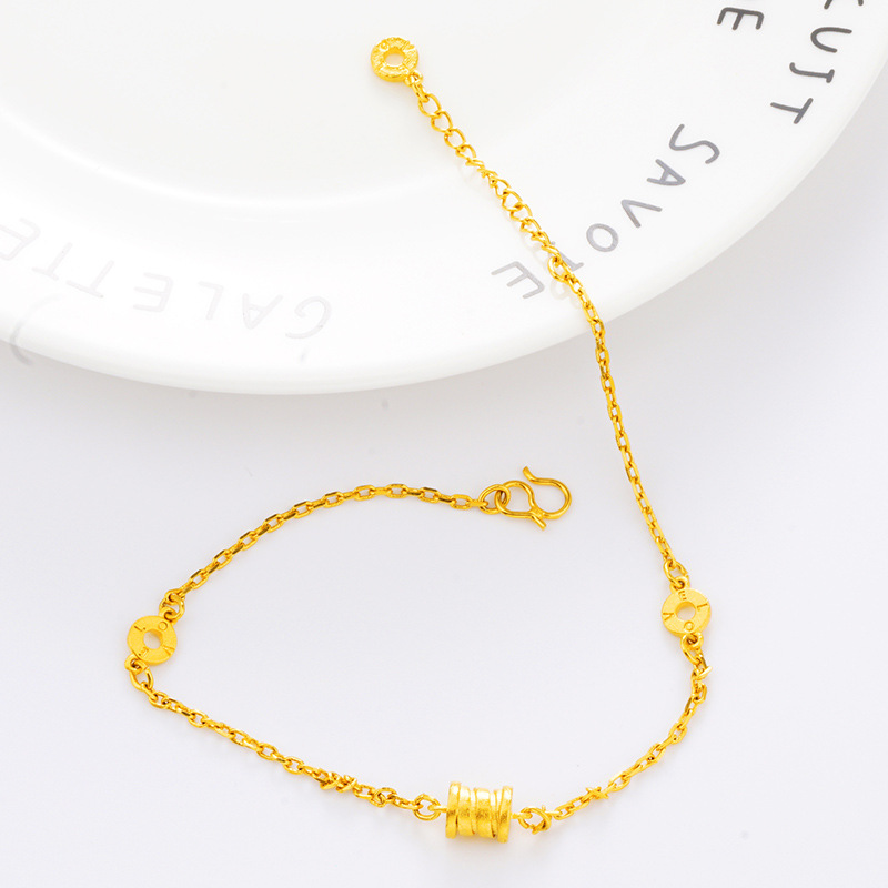 Vietnam arena oro pequeña cintura chica simple tobillera mujer europea y americana verano playa imitación oro tobillera mujer chapado en oro tobillera