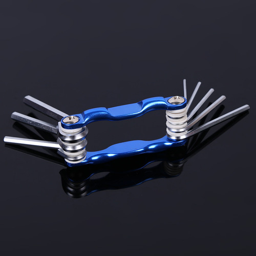 Wholesale large plywood plum blossom matte inner hexagonal set portable repair tools 8-piece set flat head wrench
