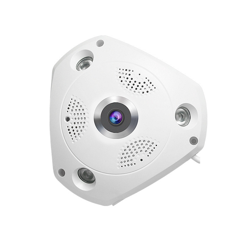V380全景监控摄像头360度鱼眼 wifi网络高清无线摄像机看家神器