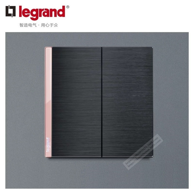 Legrand 罗格朗 逸远系列 16A二位双控开关-拉丝黑K9/32/2/3C-J2