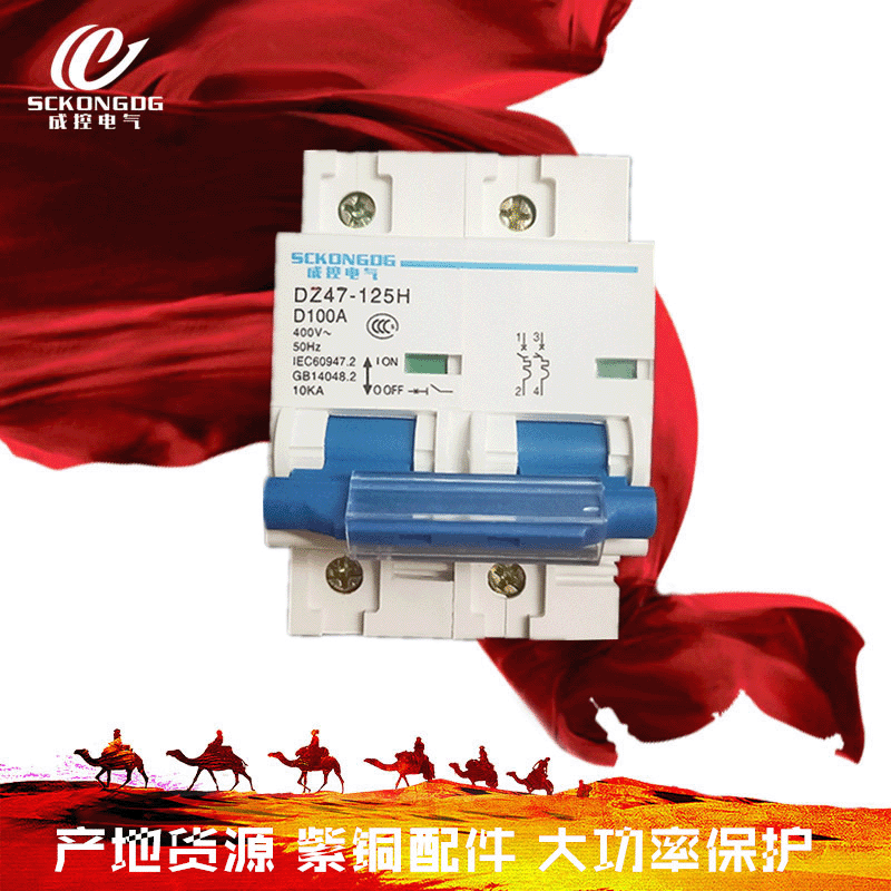 dz47-125 微型断路器100a2p小型断路器 高分断断路器100a空气开关