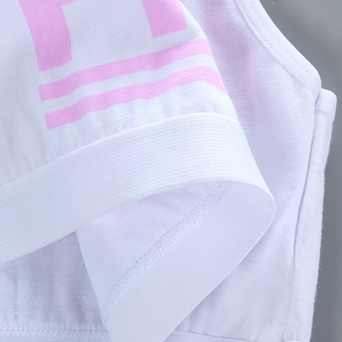 Girls bra black and white double-layer mid-length vest for middle and large children to wear pure cotton underwear tube top for middle school and high school girls