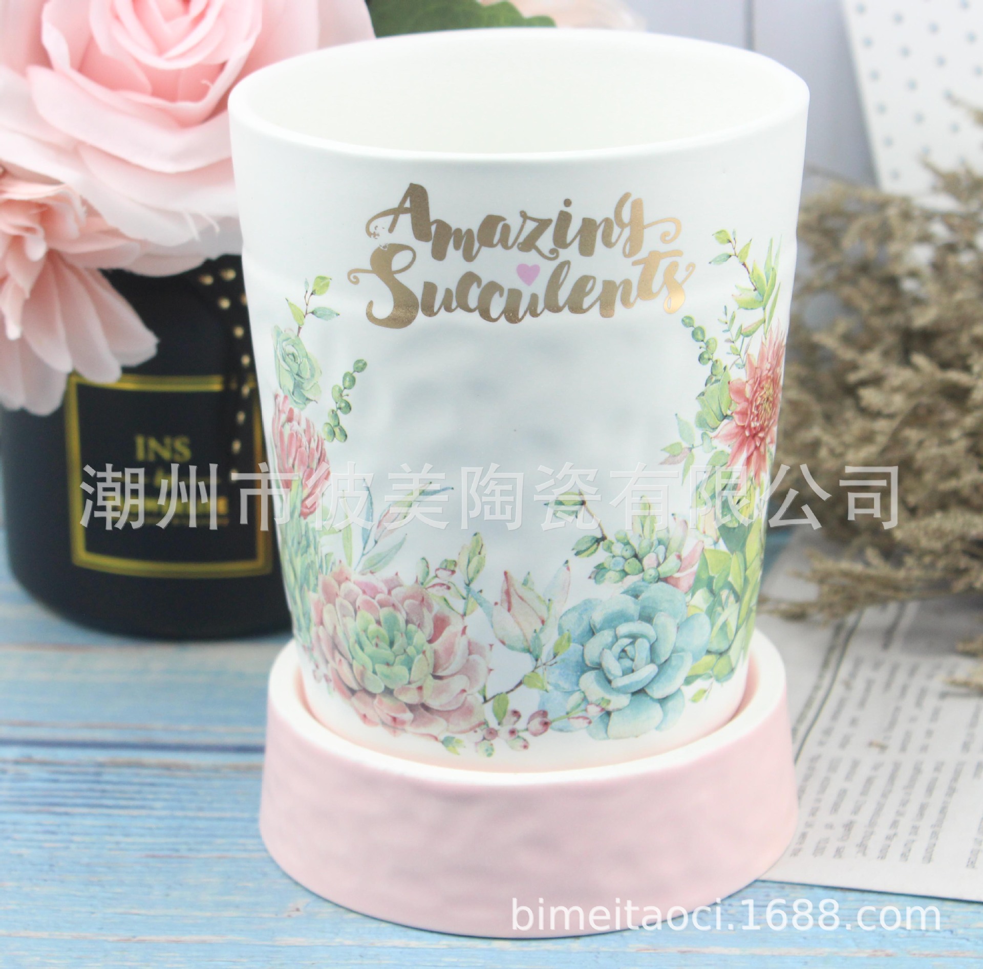 创意陶瓷筷笼韩式筷筒时尚不生锈防霉收纳勺叉沥水筷桶厨房用品