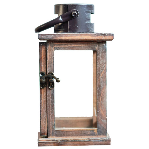 American iron retro candle holder, old wooden wind lantern, B&B home Christmas decorations, aromatherapy candle holder