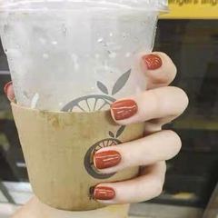 D5 Pumpkin Short Student Candy Color Daily Wearable Removable Nail Art Nails Fake Nail Patch Factory Direct Sales