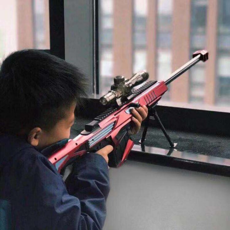 Barrett Water bomb Manual launch bullet Sniper rifle boy children toy gun Dual use Model gun