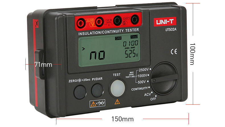 【厂家授】U权NI-T优利德UT502A数字兆欧表UT501A绝缘电阻测试仪