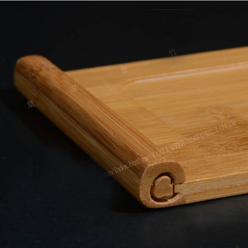 Manufacturer wholesale Meng Zong bamboo bamboo scroll tea tray new style small Japanese saucer single layer tea ceremony tray