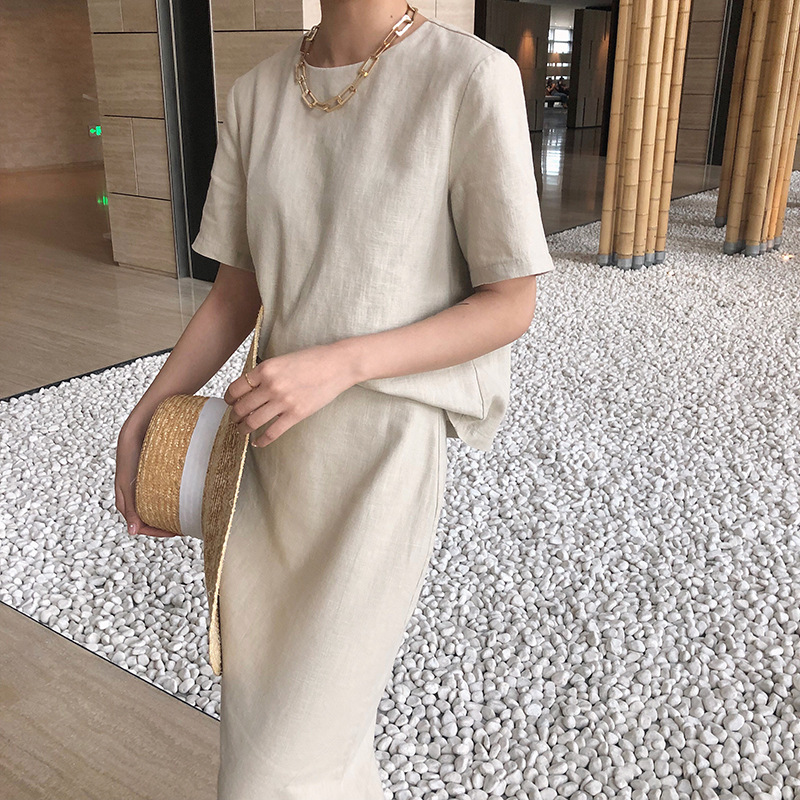 Costume femme HUI HUI en Coton et lin - Ref 3333898 Image 4