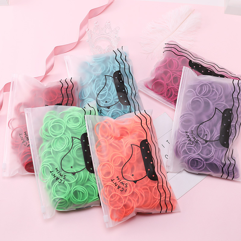 100 Pieces Of 3cm Color Rubber Band Cheap Scrunchies Wholesale display picture 17