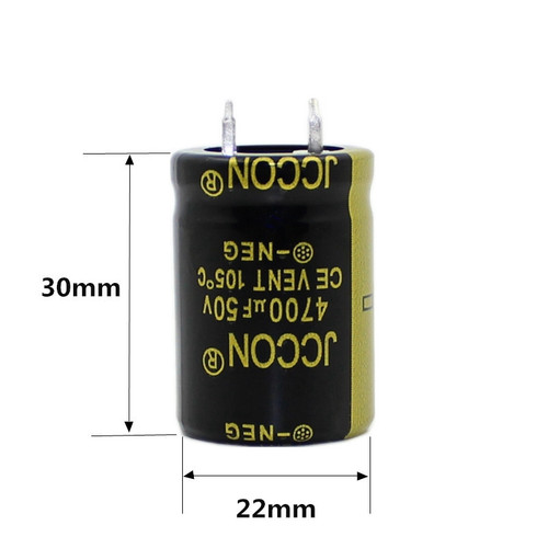 JCCON Black Gold Capacitor 50V 4700uf for audio amplifier filter aluminum electrolytic capacitor 22x30 