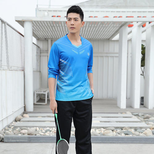 Badminton suit long sleeve set men women table tennis suit pants autumn winter group volleyball suit competition sports team uniform